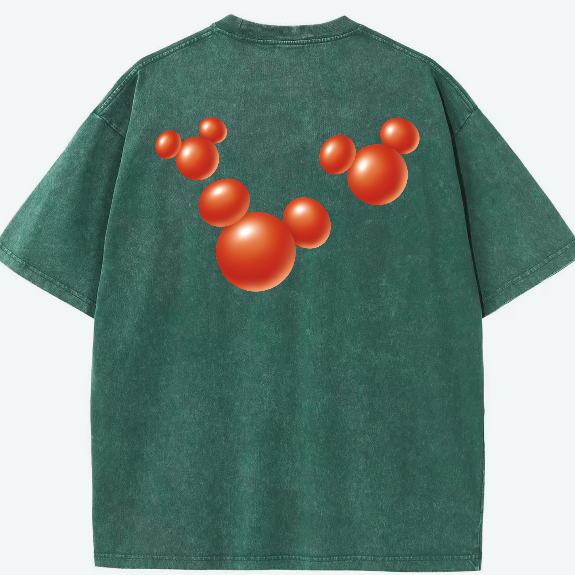 （画像用） ミッキーマウス Mickey Mouse 綿100% ヴィンテージ風 半袖Tシャツ（背面プリント）